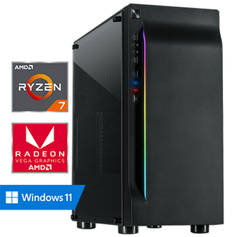 AMD Ryzen 7 met Radeon RX Vega 8 - 16GB RAM - 500GB SSD - WiFi - Bluetooth - Windows 11 Pro
