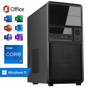 Intel Core i7 - 32GB RAM - 1000GB SSD - WiFi - Bluetooth - Windows 11 Pro - Office 2021 (Word, Excel, Powerpoint, Outlook)