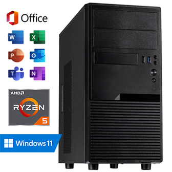 AMD Ryzen 5 - 16GB RAM - 1000GB SSD - WiFi - Bluetooth - Windows 11 Pro - Office 2021 (Word, Excel, Powerpoint, Outlook)