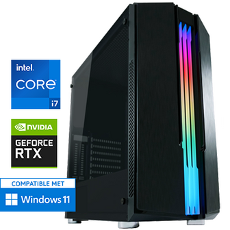 Intel Core i7-F met GeForce RTX 4060 - 32GB RAM - 1000GB SSD - WiFi - Bluetooth