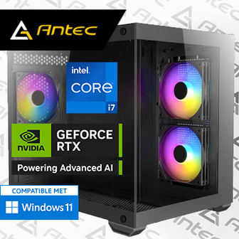 Intel Core i7 14700F (Watergekoeld) met GeForce RTX 5060 - 32GB RAM - 1000GB SSD - WiFi - Bluetooth - ANTEC