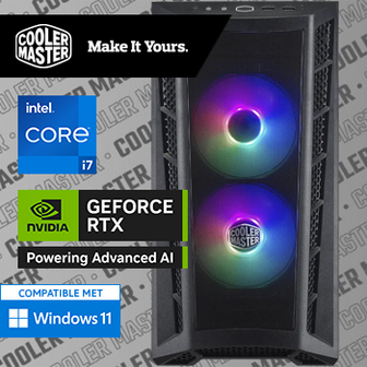 Intel Core i7 12700F met GeForce RTX 5060 Ti - 32GB RAM - 1000GB SSD - WiFi - Bluetooth - COOLER MASTER