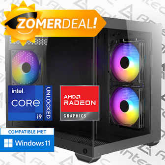 Intel Core i9 12900KF (Watergekoeld) met Radeon RX 9070 XT - 32GB RAM - 1000GB SSD - WiFi - Bluetooth - ANTEC