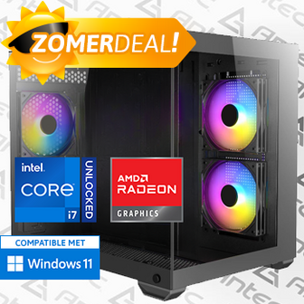 Intel Core i7 12700KF (Watergekoeld) met Radeon RX 9070 XT - 32GB RAM - 1000GB SSD - WiFi - Bluetooth - ANTEC