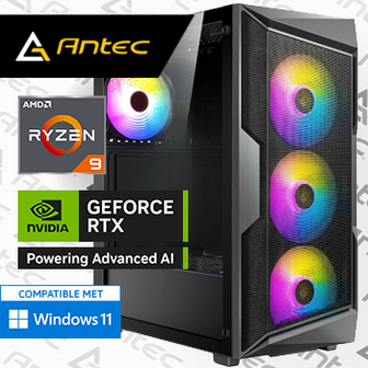 AMD Ryzen 9 7900 met GeForce RTX 5060 Ti - 32GB RAM - 1000GB SSD - WiFi - Bluetooth - ANTEC