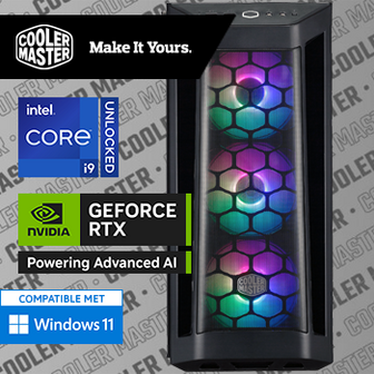 Intel Core i9 12900KF (Watergekoeld) met GeForce RTX 5060 Ti - 32GB RAM - 1000GB SSD - WiFi - Bluetooth - COOLER MASTER