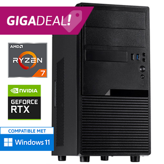 PC voor Foto- en 4K Videobewerking met AMD Ryzen 7 en GeForce RTX 5060 - 32GB RAM - 1000GB SSD - WiFi - Bluetooth - Cardreader - GIGADEAL!