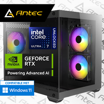 Intel Core Ultra 7 265KF (Watergekoeld) met GeForce RTX 5060 - 32GB DDR5 RAM - 1000GB SSD - WiFi - Bluetooth - ANTEC