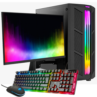 Intel Core i5 met GeForce RTX 5060 (Game PC set inclusief Toetsenbord, Muis en 27 inch Monitor)