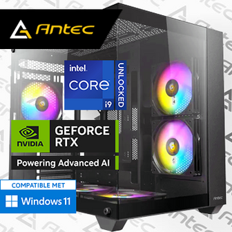 Intel Core i9 14900KF (Watergekoeld) met GeForce RTX 5060 - 32GB RAM - 2000GB SSD - WiFi - Bluetooth