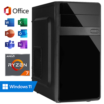 AMD Ryzen 7 - 16GB RAM - 960GB SSD - WiFi - Bluetooth - Windows 11 Pro - Office 2021 (Word, Excel, Powerpoint, Outlook)