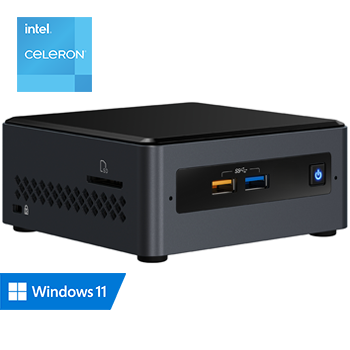 NUC Celeron - RAM - 240GB SSD - WiFi - Bluetooth - Windows 11 Pro - COMPUTERGIGANT