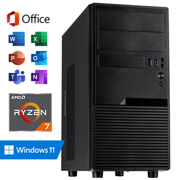 AMD Ryzen 7 - 16GB RAM - 1000GB SSD - WiFi - Bluetooth - Windows 11 Pro - Office 2021 (Word, Excel, Powerpoint, Outlook)