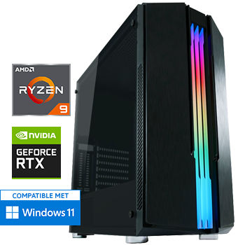 AMD Ryzen 9 7900 met GeForce RTX 4070 Ti - 32GB RAM - 1000GB SSD - WiFi - Bluetooth