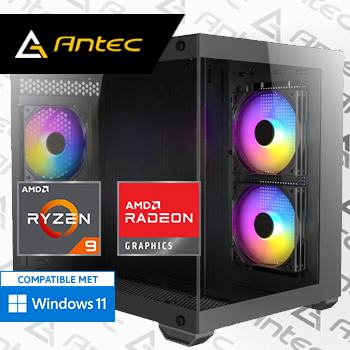 AMD Ryzen 9 9900X (Watergekoeld) met Radeon RX 9070 - 32GB DDR5 RAM - 1000GB SSD - WiFi - Bluetooth - ANTEC