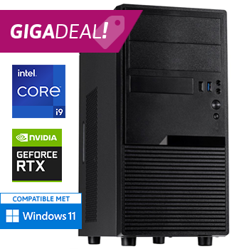 PC voor Foto- en 4K Videobewerking met Intel Core i9 en GeForce RTX 3050 - 32GB RAM - 1000GB SSD - WiFi - Bluetooth - Cardreader - GIGADEAL!
