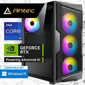 Intel Core i9 12900F met GeForce RTX 5060 Ti - 32GB RAM - 1000GB SSD - WiFi - Bluetooth - ANTEC
