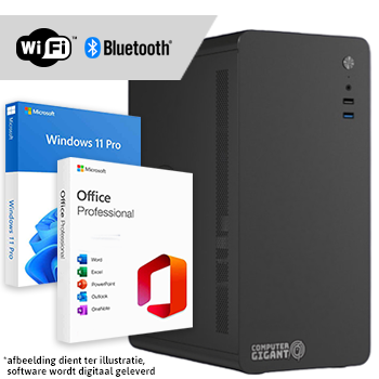 Computer compleet met WiFi + Bluetooth + Windows 11 Pro + Office 2024 (Word, Excel, Powerpoint, Outlook)