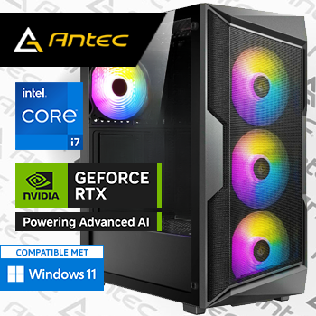 Intel Core i7 12700F met GeForce RTX 5060 - 32GB RAM - 1000GB SSD - WiFi - Bluetooth - ANTEC