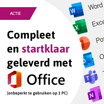 Core i7 compleet met WiFi + Bluetooth + Windows 11 Pro + Office 2024 (Word, Excel, Powerpoint, Outlook)