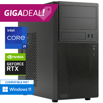 PC voor Foto- en 4K Videobewerking met Intel Core i9 en GeForce RTX 3050 - 32GB RAM - 1000GB SSD - WiFi - Bluetooth - Cardreader - GIGADEAL!