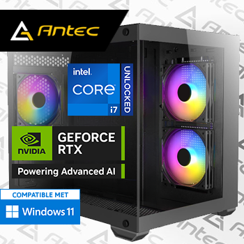 Intel Core i7 12700KF (Watergekoeld) met GeForce RTX 5070 - 32GB RAM - 1000GB SSD - WiFi - Bluetooth - ANTEC